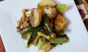 leek and potato hash