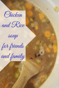 Chicken and rice soup for friends and family