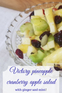 Victory pineapple cranberry apple salad